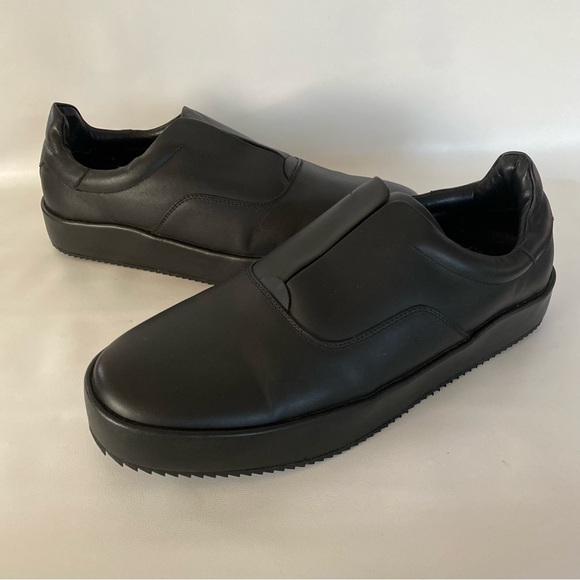 HIP AND BONE Black Slip On Laceless Mens Sneakers Size 10 Streetwear Casual Low - Picture 6 of 11